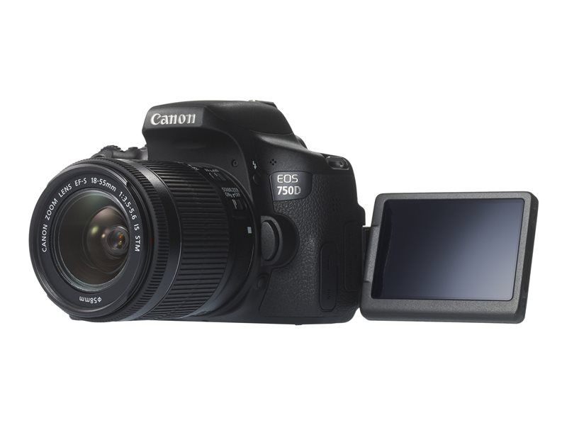 Canon EOS 750D - Appareil photo numérique reflex - 24,2 mégapixels - APS-C - Écran Full HD - Objectif zoom optique 3x EF-S 18-55 mm IS STM - Wi-Fi, NFC