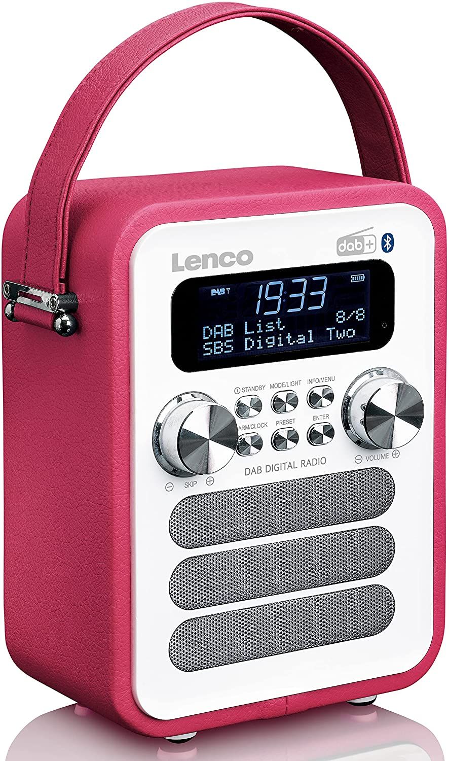 Lenco Retro DAB+ Portable Radio - Pink