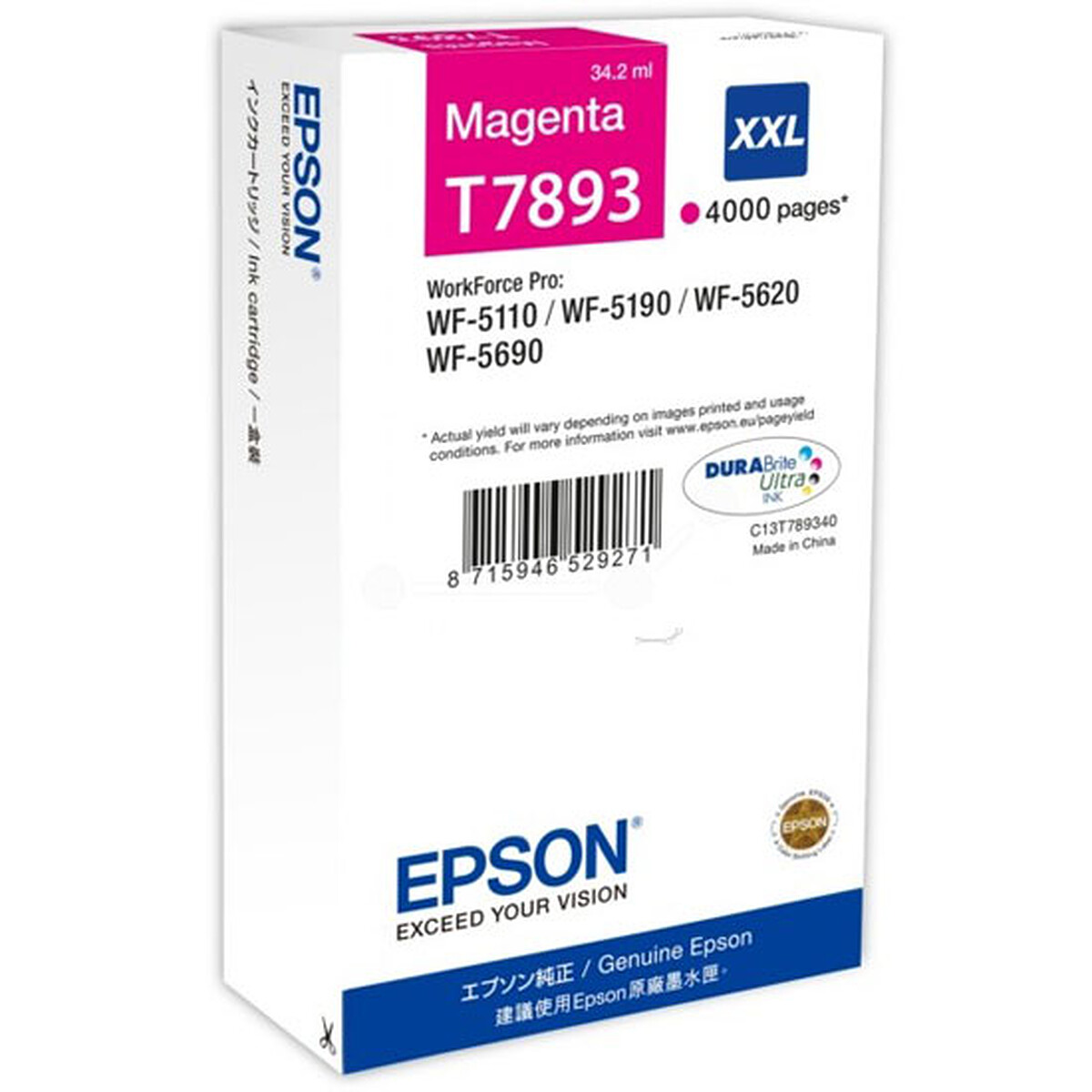Cartouche d'encre Epson T7893 Magenta XXL