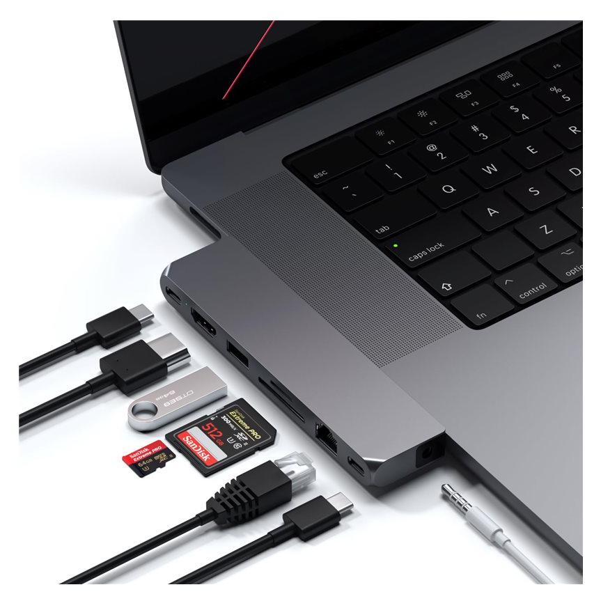 Satechi Pro Hub Max - Estación de acoplamiento - 2x USB-C - HDMI, USB4 - 1GbE