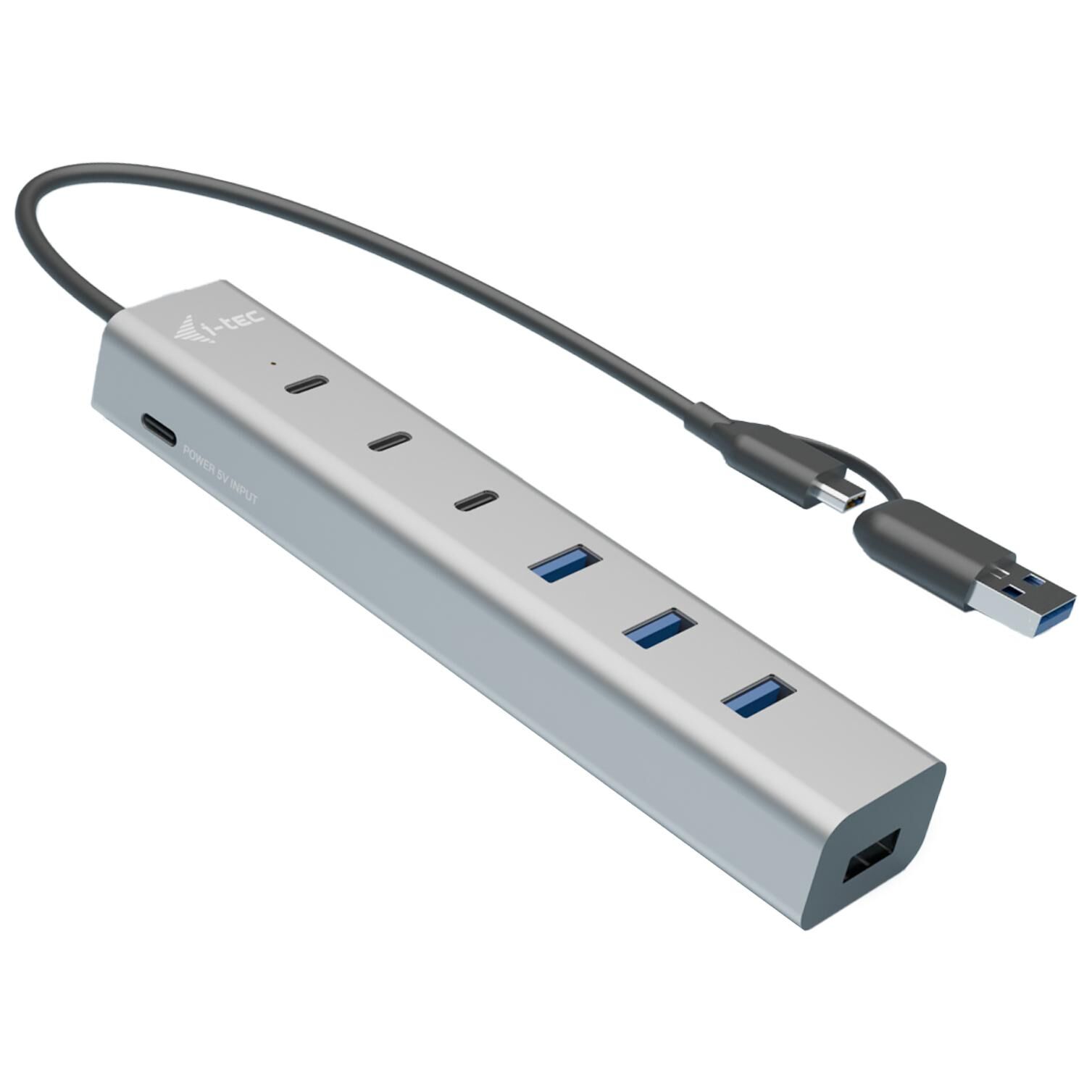 i-tec USB-C/USB-A Charging Metal HUB 7 port (3x USB-C, 4x USB-A)