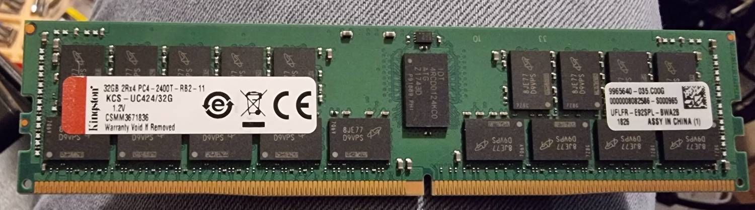 HPE HP 32GB Memory Kit (1x32GB) 2RX4 PC4-2400T (809083-091)
