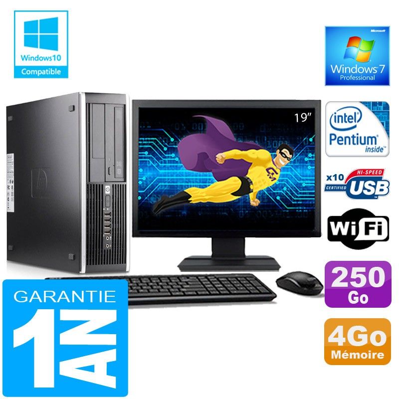 HP Compaq 6000 Pro SFF PC - Intel E6300, 4GB RAM, 250GB HDD, WiFi, Windows 7 Pro
