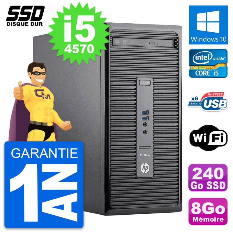 HP ProDesk 400 G2 MT Core i5 Laptop - 8GB RAM, 240GB SSD, Windows 10