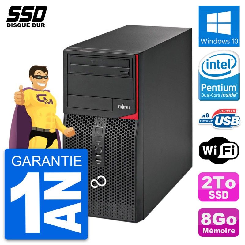 Fujitsu Esprimo P520 Desktop PC - Intel G3220, 8GB RAM, 2TB SSD, Windows 10, WiFi