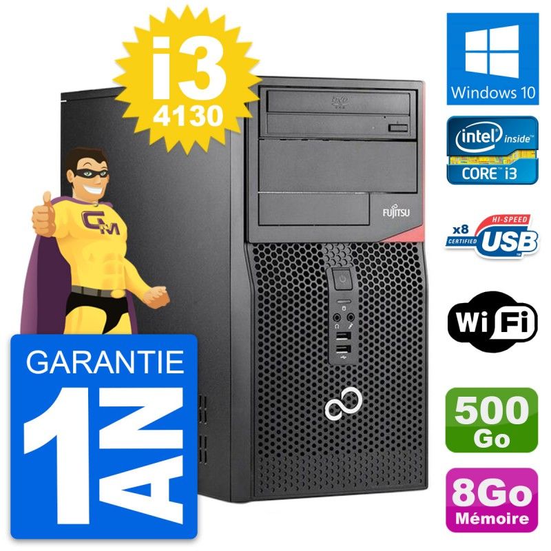 Fujitsu Esprimo P520 Desktop PC - Intel i3-4130, 8GB RAM, 500GB HDD, Windows 10, WiFi