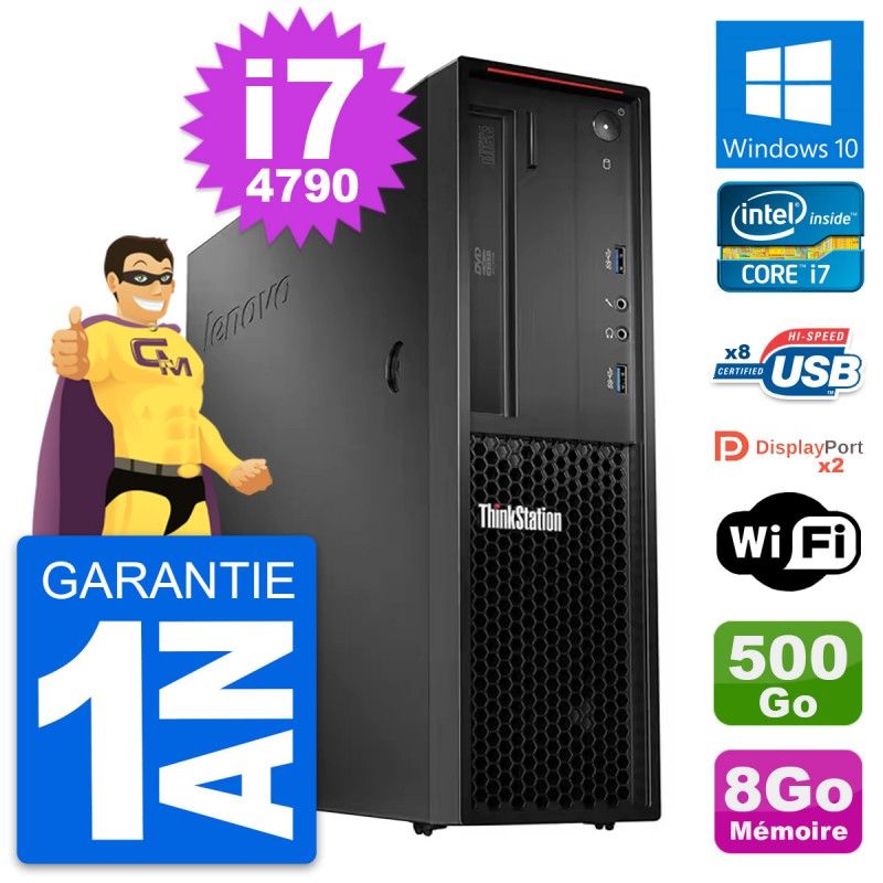 Lenovo ThinkStation P300 SFF i7-4790 8GB RAM 500GB HDD Windows 10 WiFi