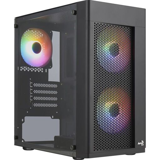 Caja de PC AeroCool Hexform RGB Micro ATX - Negro