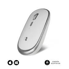 Subblim Wireless Mini Mouse - 54mm x 25mm - Silent - Adjustable Precision - Quality Finish - Ambidextrous - 4 Buttons - Energy Saving - White