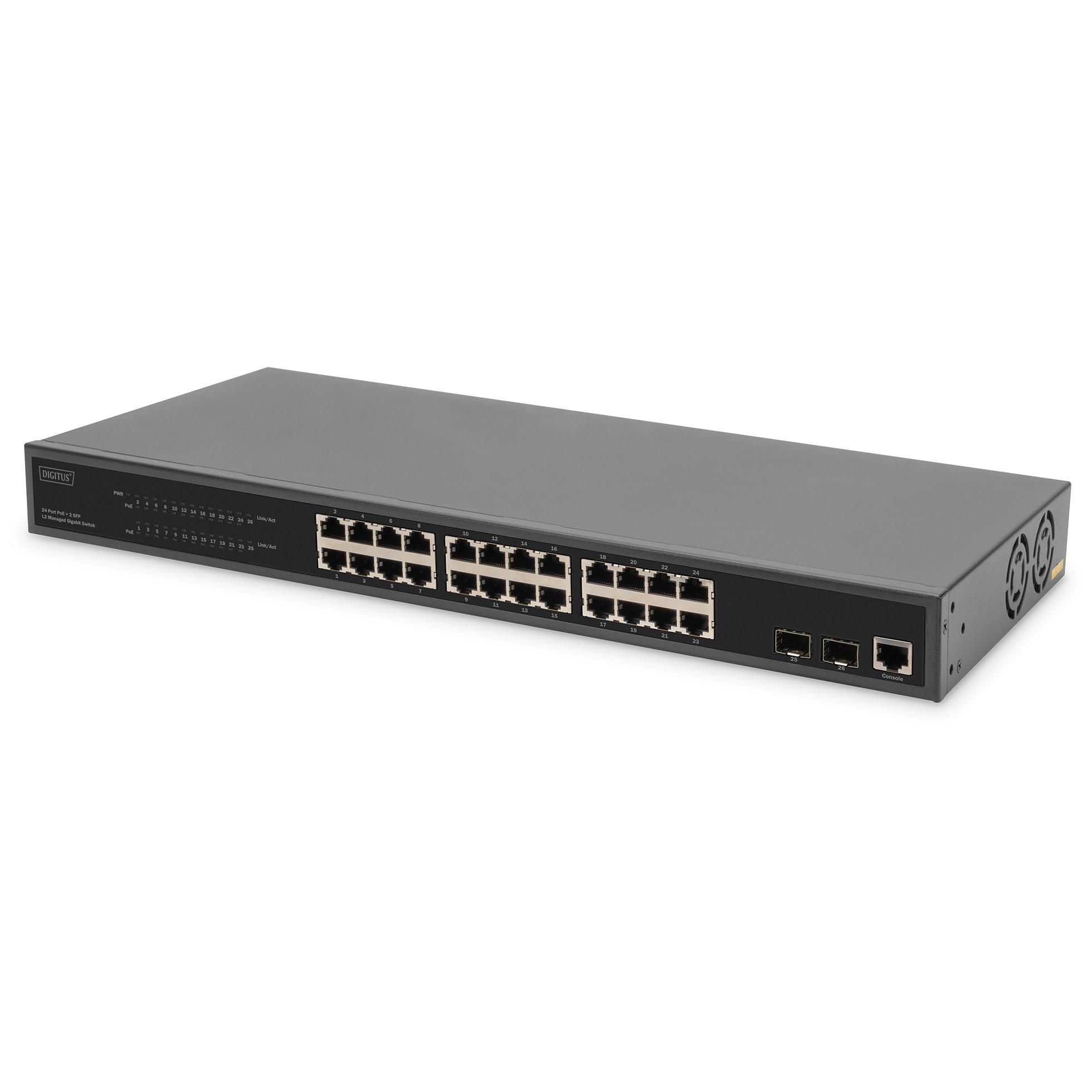 Digitus PoE Gigabit Ethernet L2 Managed Switch 24-port