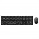 Rapoo 8020M Bluetooth Keyboard and Mouse Set (German QWERTY, Black)