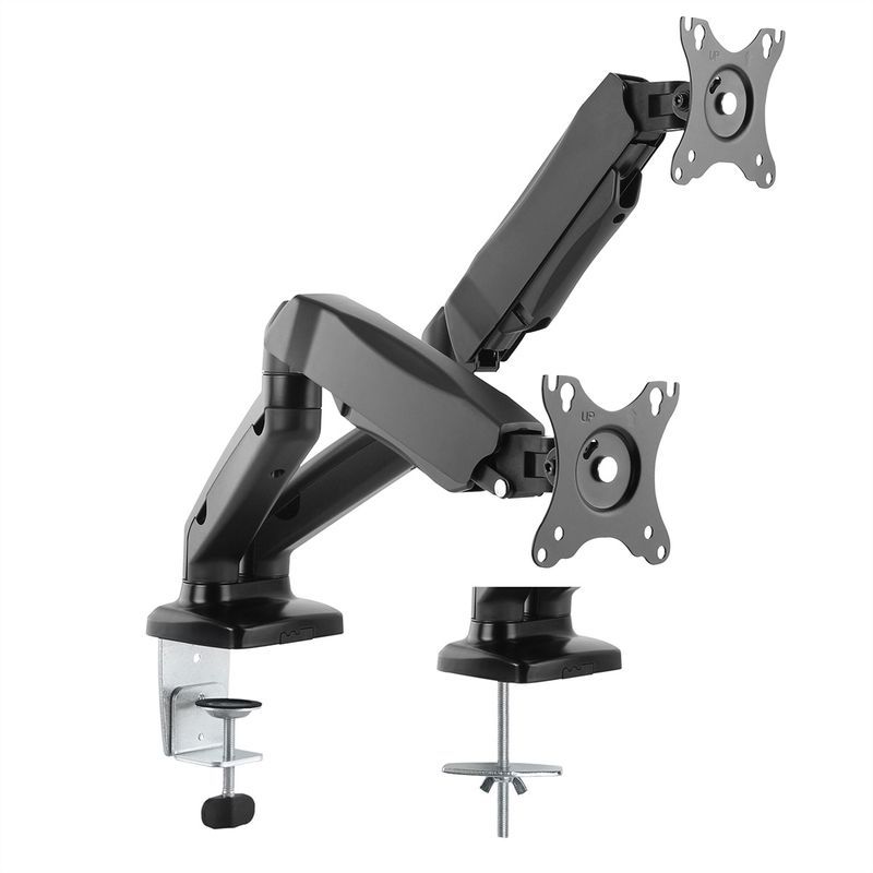 Value 2-Screen Max 2x6.5kg Gas Spring Arm with VESA 75/100 Mounting