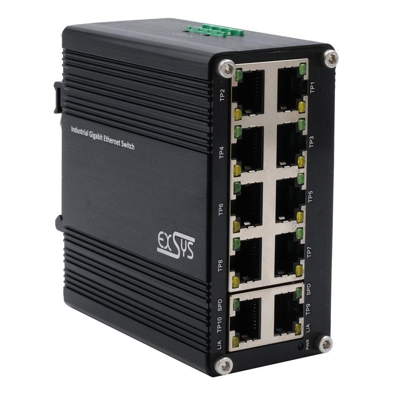 EXSYS Industrial Ethernet Switch 10 Ports (EX-62025)