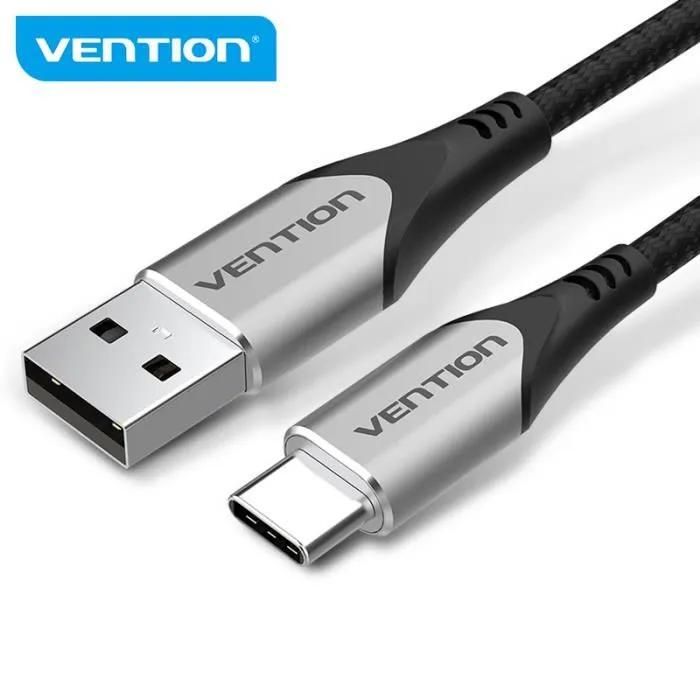 Vention USB Cable 2m USB 2.0 A to C, Aluminium Black