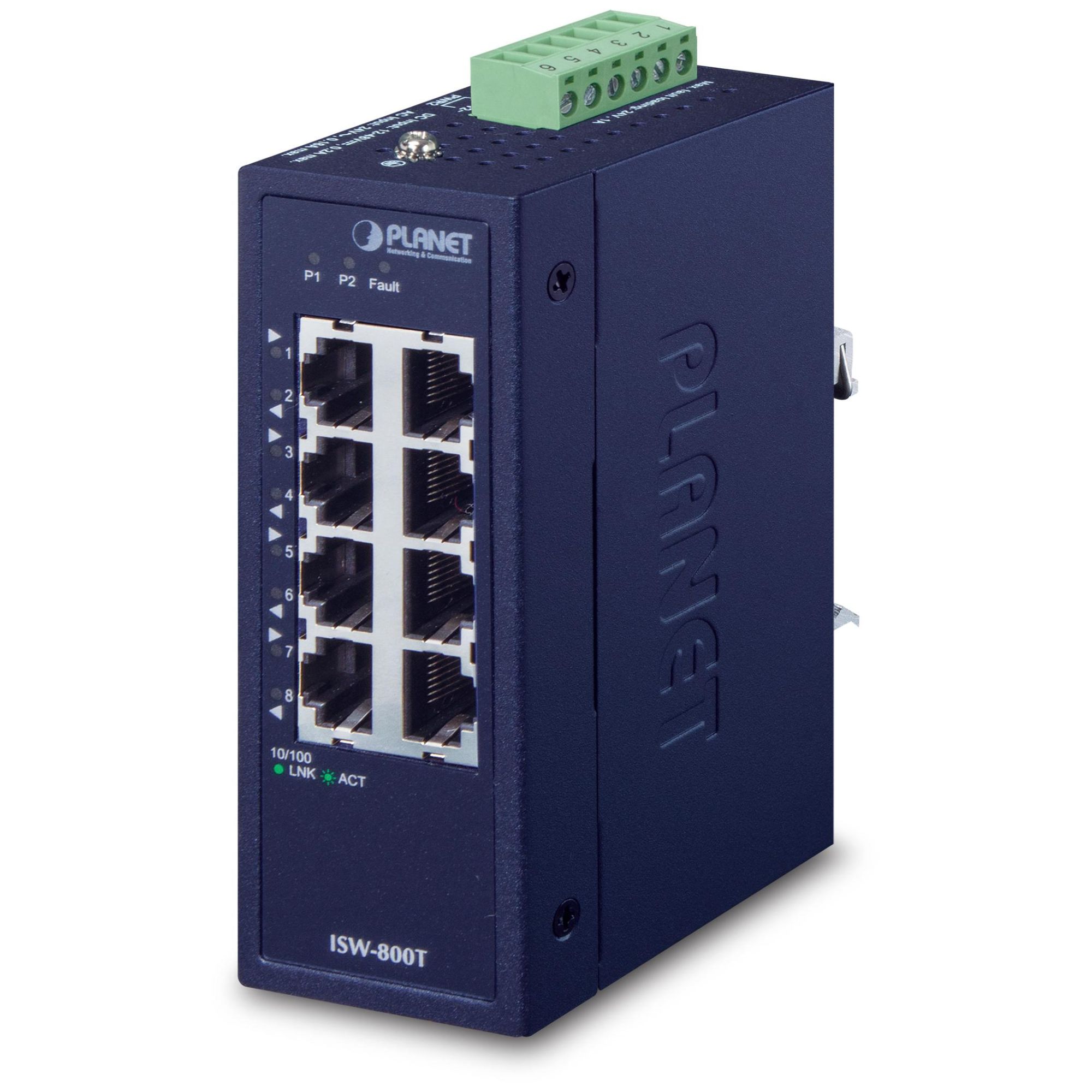 Planet ISW-800T Unmanaged L2 Fast Ethernet (10/100) Switch, Blue