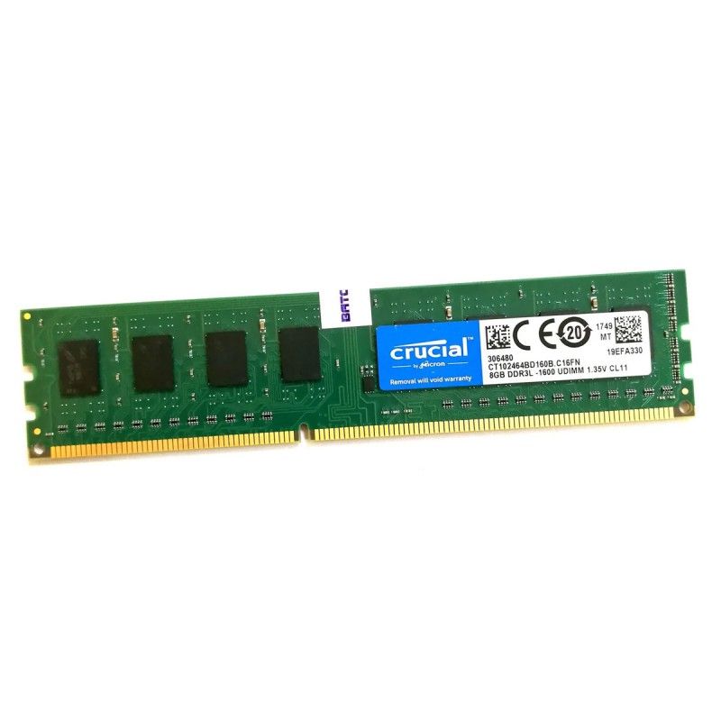 Barrette mémoire Crucial 8 Go DDR3 (CT102464BD160B.C16FN)