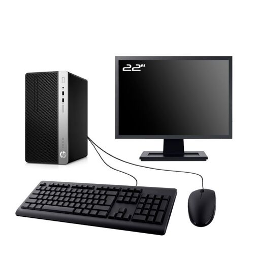 HP ProDesk 400 G5 MT Desktop PC - 22" Display, Intel i7-8700, 16GB RAM, 2TB SSD, Windows 11