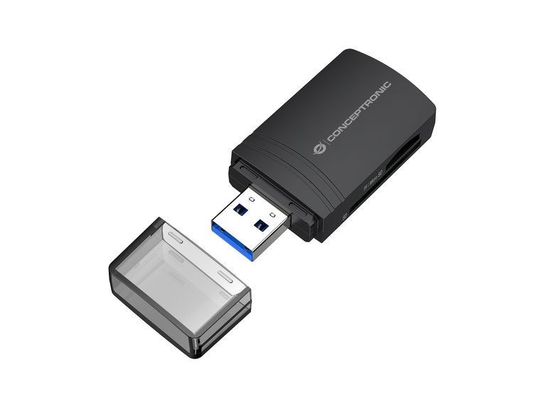 Conceptronic BIAN06B USB 3.2 Gen 1 (3.1 Gen 1) Type-A Memory Card Reader - Black