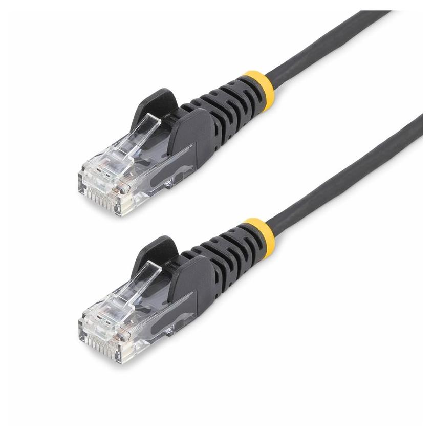 StarTech 10m Black Slim CAT6 Ethernet Cable, Snagless, 28AWG