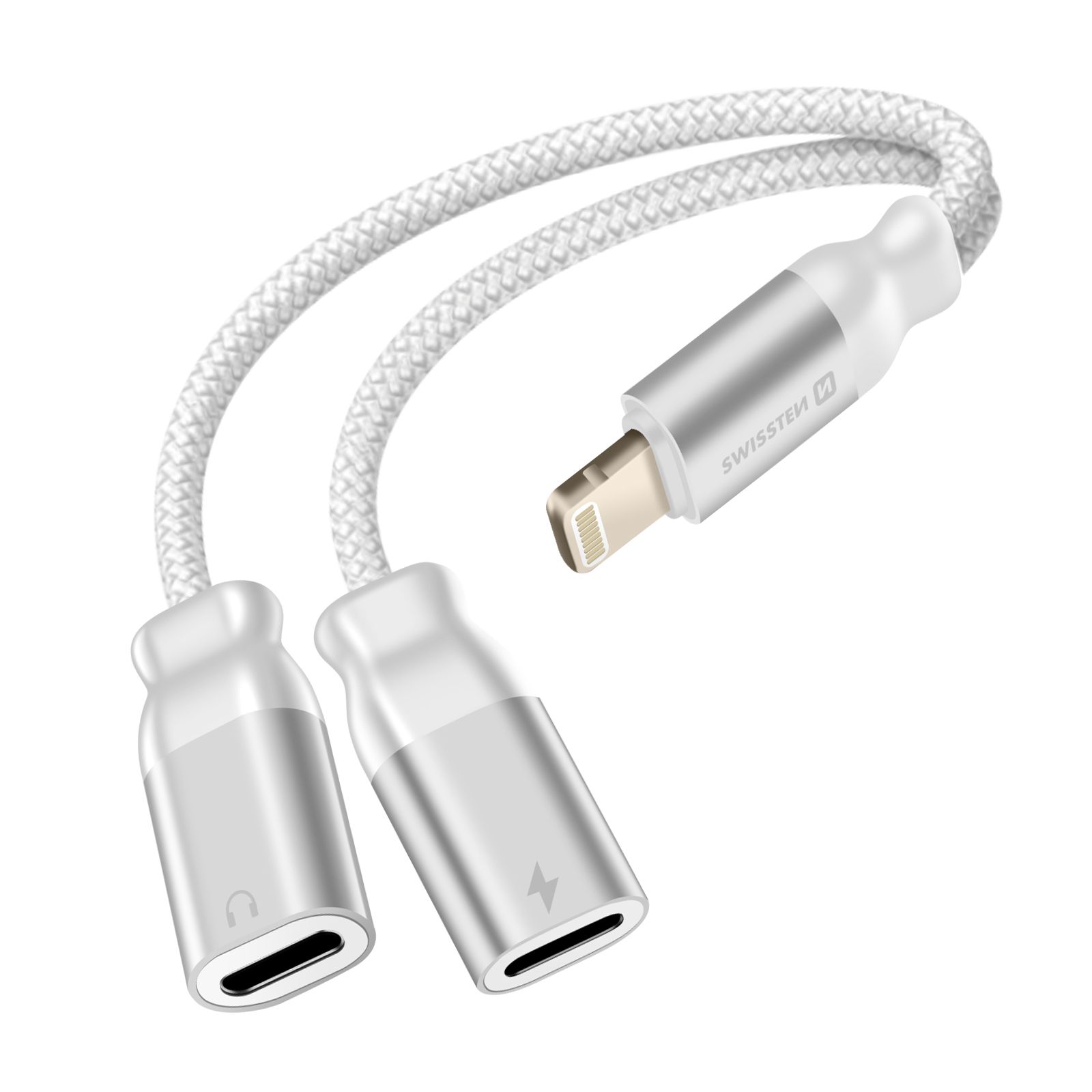 Swissten Lightning Audio & Charge Splitter Cable