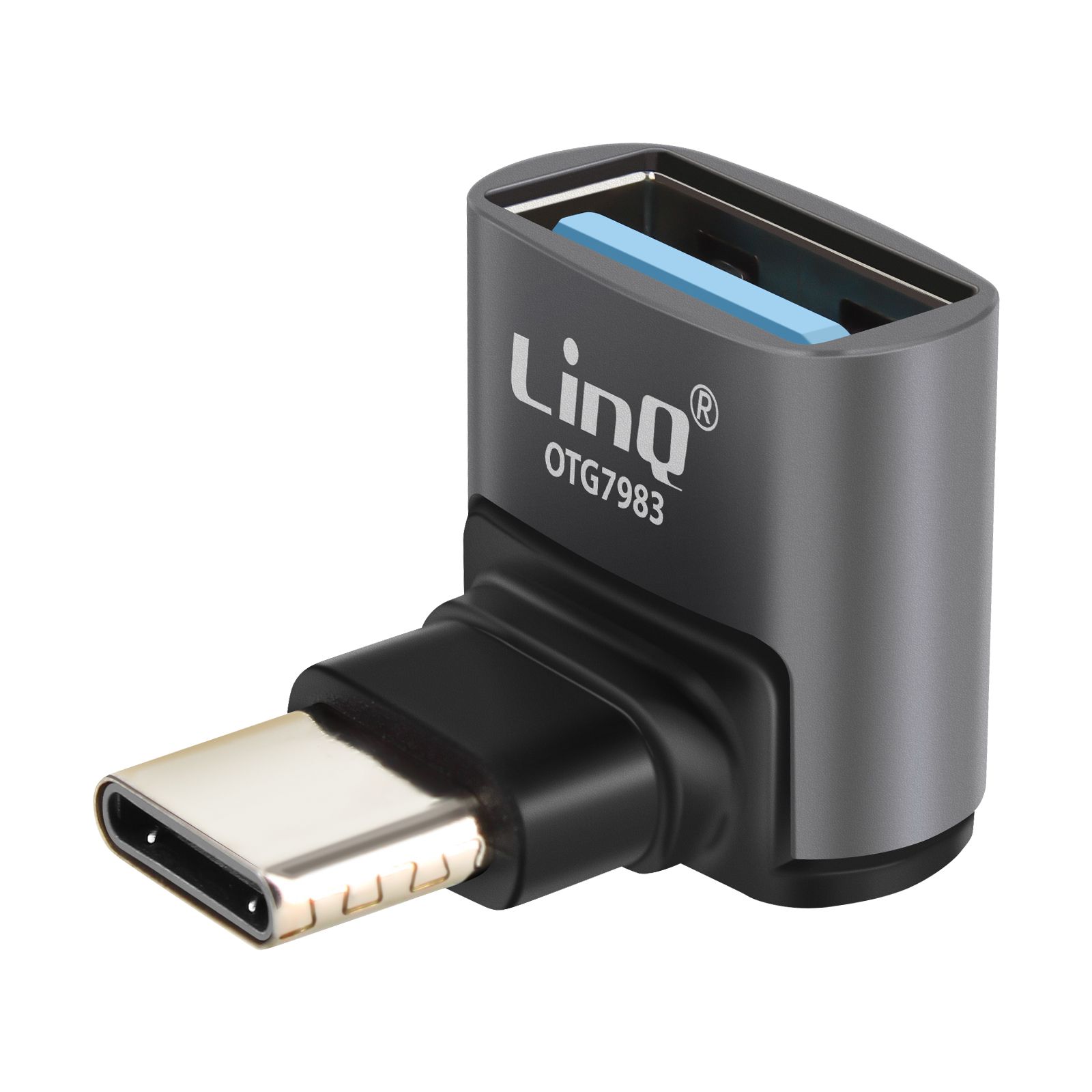 LinQ USB-C to USB-A Adapter - 10Gbps, Right Angle