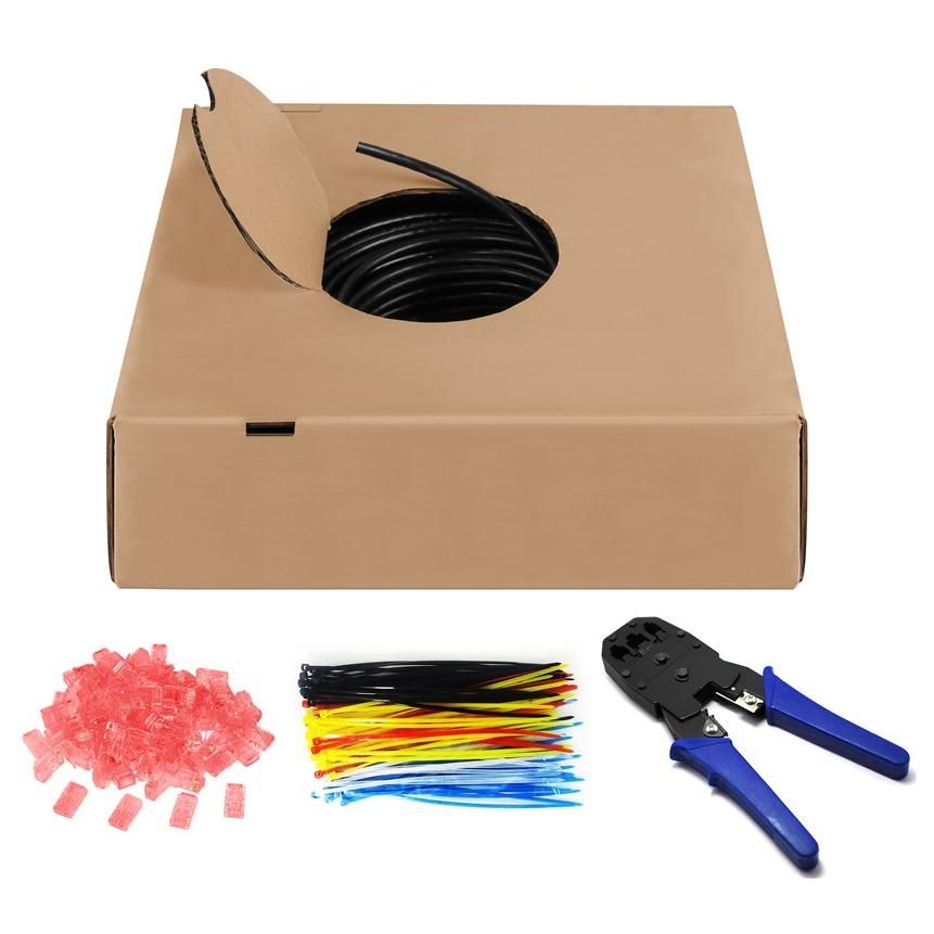 Goobay 55440 Cat6 U/UTP Network Cable, 100m Black