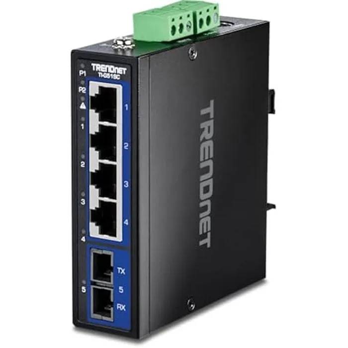 Trendnet Industrial Gigabit Switch - TI-G51SC - 5 Ports - IP30 - Redundant Power