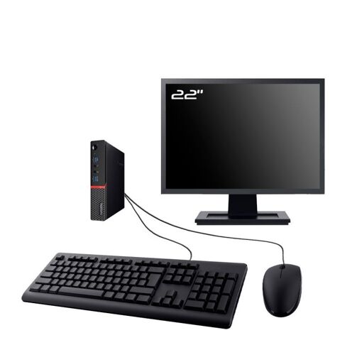 Lenovo M700 Tiny PC - 22" Screen, Intel i7-6700T, 32GB RAM, 2TB SSD, Windows 11