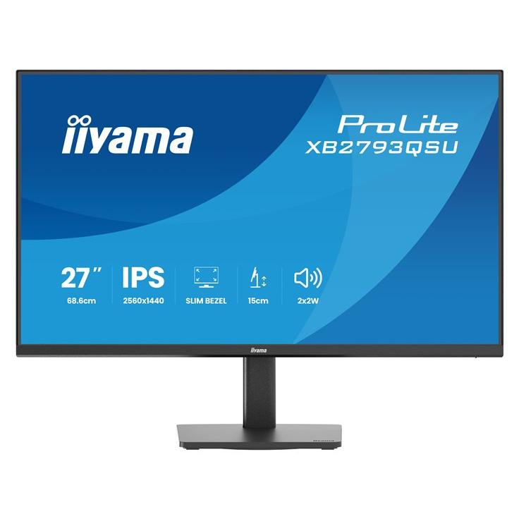 iiyama ProLite XB2793QSU-B1 - 27" QHD LED Monitor with Speakers