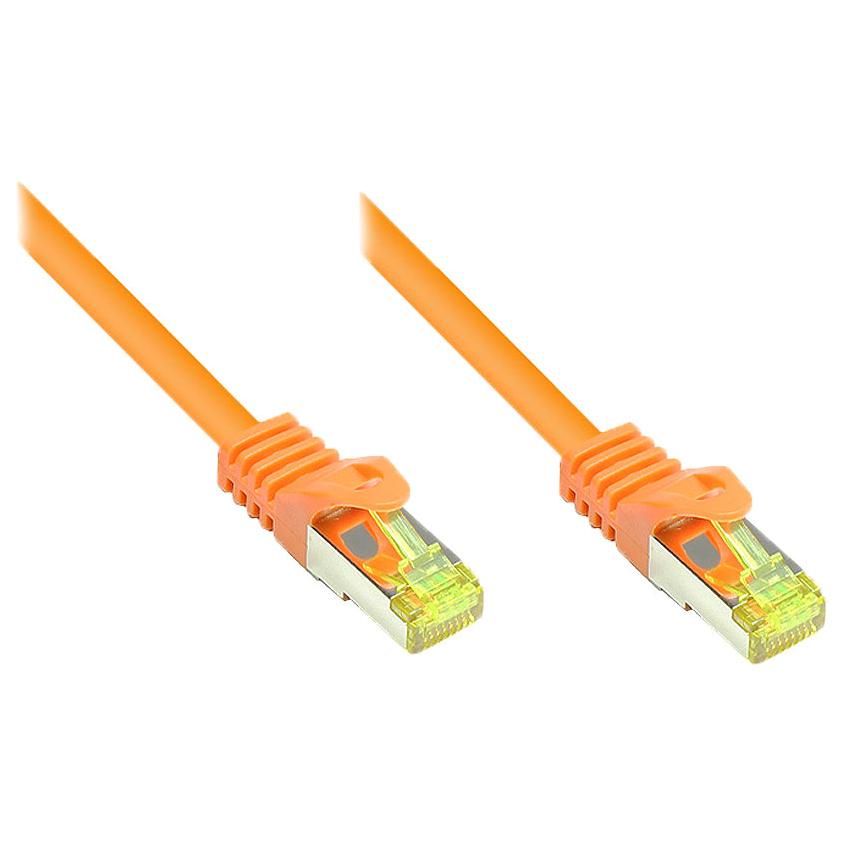 Alcasa 0.15m Cat7 RJ-45 Network Cable - Orange