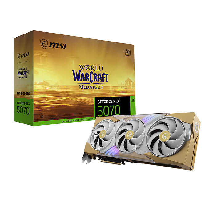 MSI GeForce RTX 5070 12G Midnight Light Edition Graphics Card