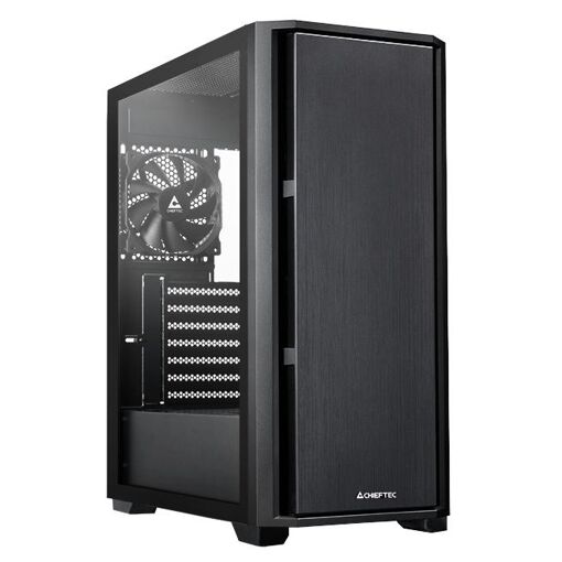 Cheftec AS-02B-TG-OP Unidad Central, Torre Media, Negro