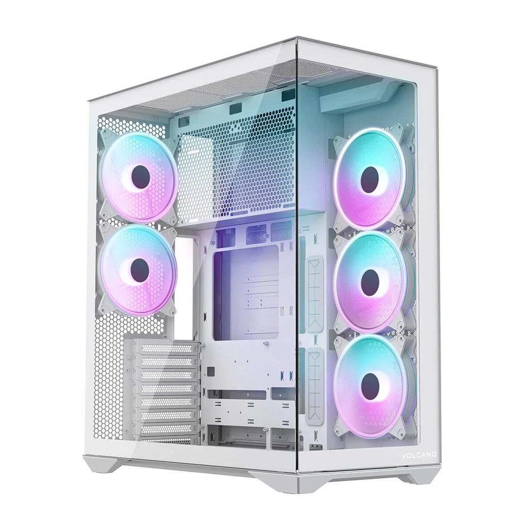Modecom Volcano SPACE XL ARGB Full Tower Case, 5F, White