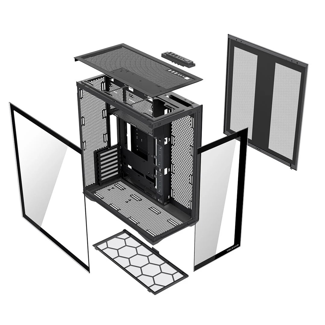 Modecom Volcano SPACE XL Full Tower NF, Black