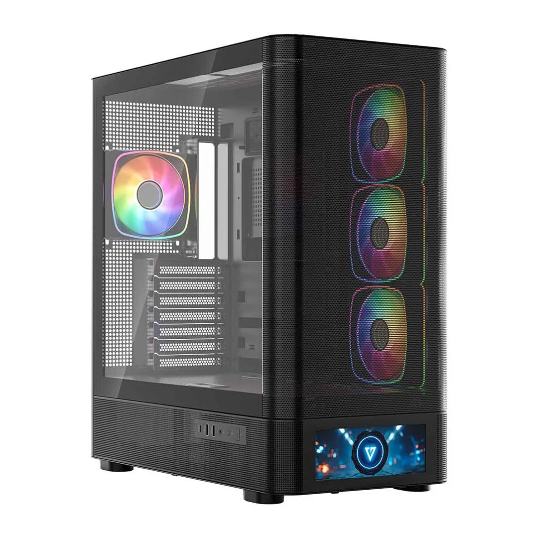 Modecom Volcano AQ500 ARGB Midi Case - Black