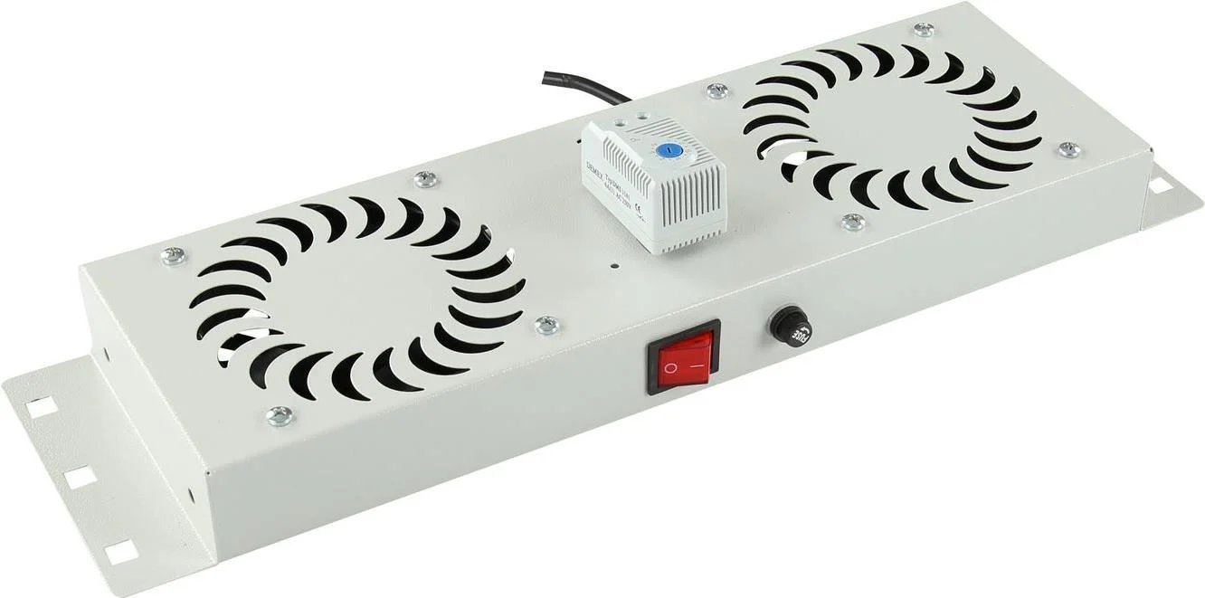Lanview RAF115WH Rackmount Enclosure - White, 2 Fans, 1U, 487mm x 133mm x 45mm