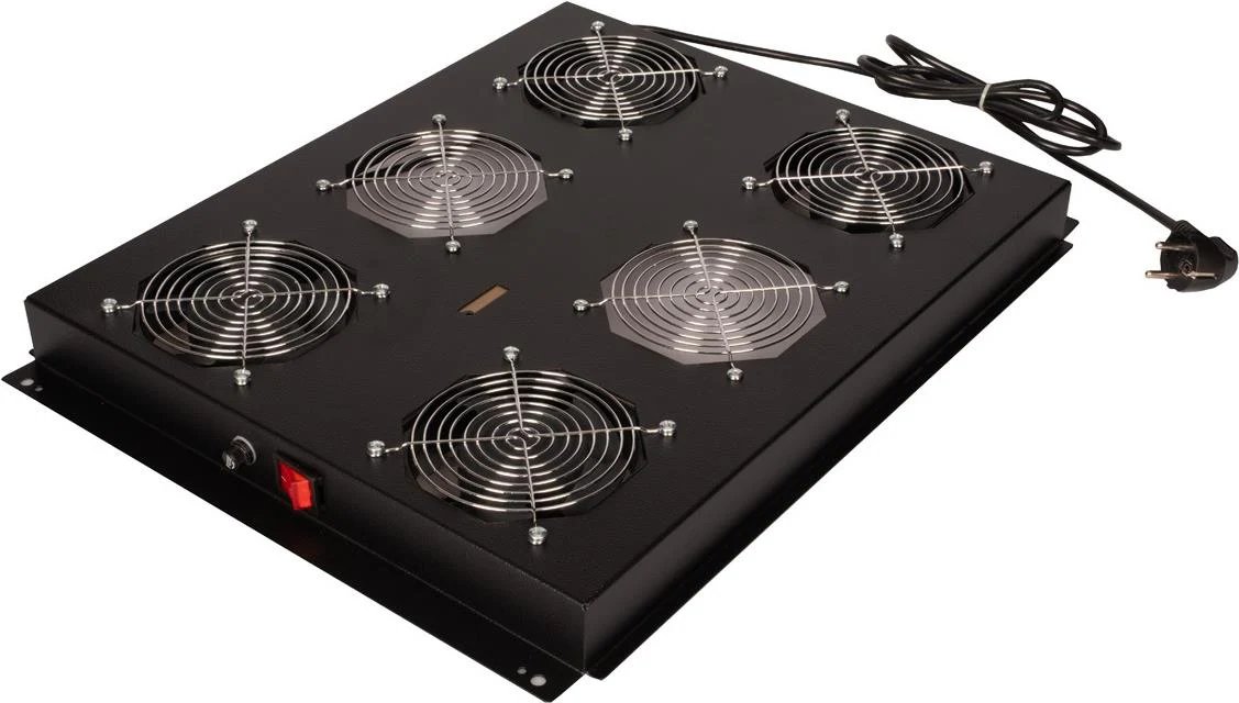 ROLINE 19-inch Fan Unit with 4 Fans, ON/OFF Switch