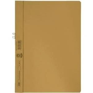 Elba A4 Clamp Folder, Recycled Manilakarton, No Front Cover, Yellow, 50 Pack (400001025)