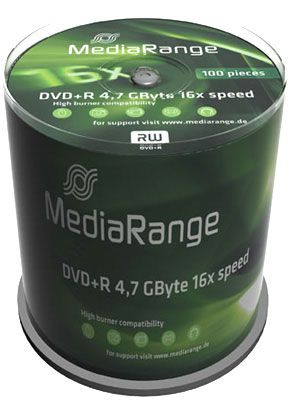 MediaRange 100x DVD+R 4.7GB (120 min) 16x Spindle