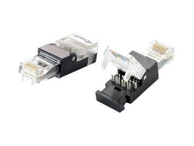 equip Network Connector - RJ-45 (M) - CAT 6 - Black (Pack of 2)
