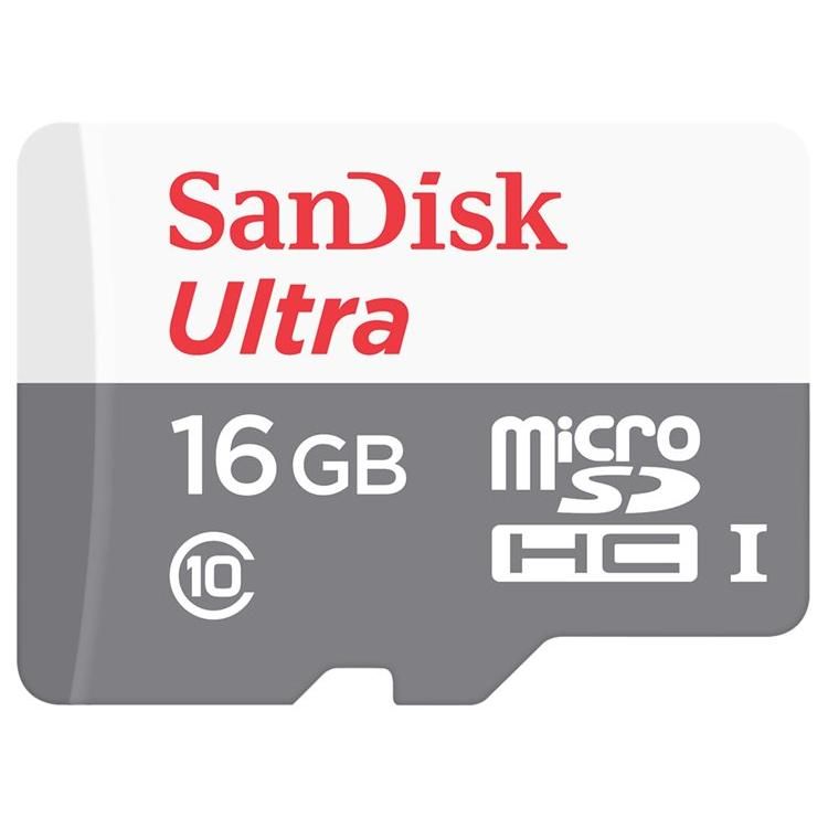 Sandisk Ultra MicroSD SDHC 16GB Class 10 UHS-I 80MB/s