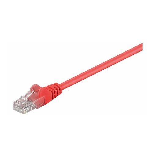 MicroConnect Network Cable - 25cm, CAT 5e, UTP, RJ-45 (M) to RJ-45 (M), Locked, Red