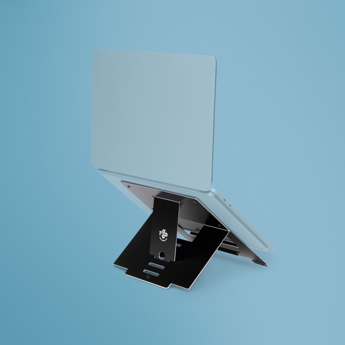 Soporte para ordenador portátil R-Go Riser, plegable, ergonómico y ajustable, aluminio Hylite negro