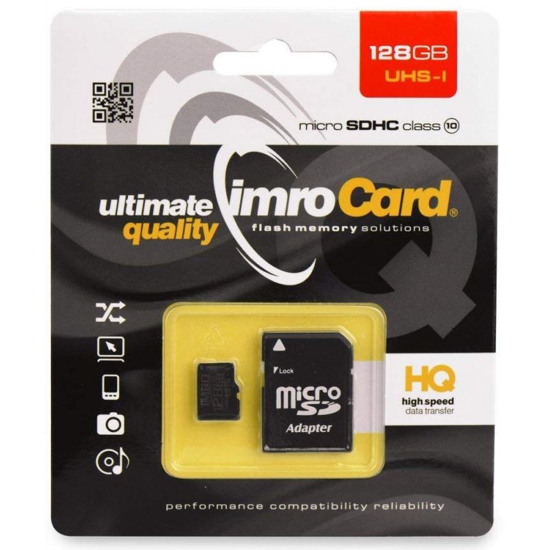 imro microSD 128GB Memory Card (with SD Adapter)