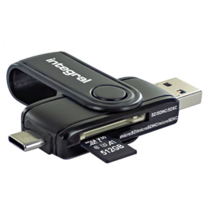 Integral Memory Card Reader (SD, SDHC, SDXC, UHS-I)