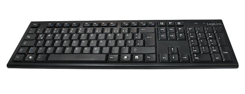 Logilink Wireless Desktop Keyboard QWERTZ Black