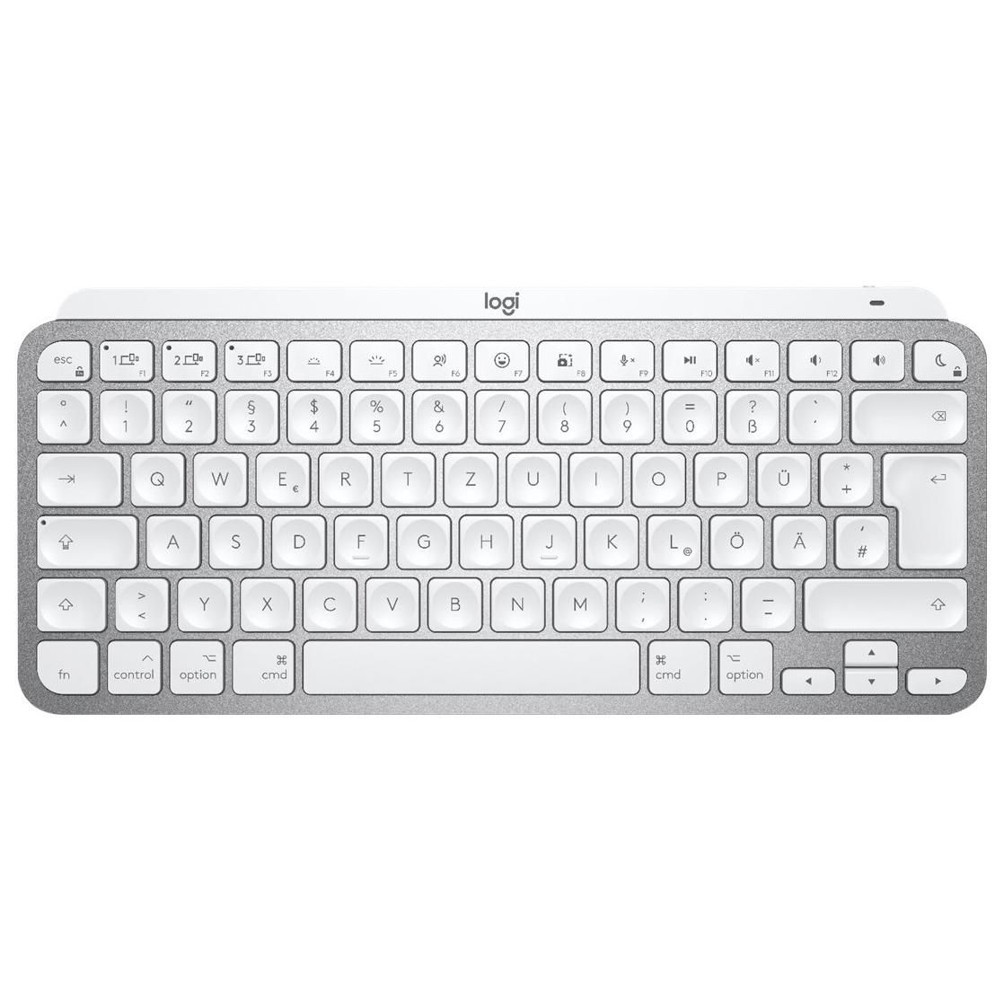 Logitech MX Keys Mini for Mac - Wireless Keyboard - Backlit - Bluetooth - QWERTZ - Swiss - Light Grey