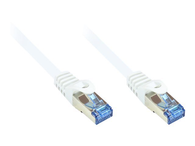 ALCASA Elektronik - RJ-45 to RJ-45 Cable - 7.5m - CAT 6a - SFTP, PiMF - Halogen and Hook Free - White