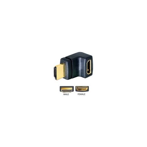 Adaptateur HDMI Delock - HDMI Mascul à Femelle avec Angle de 90°