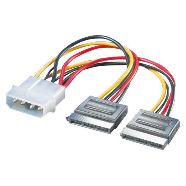 Roline Power Cable - SATA (M) to 4-pin Internal Power Connector